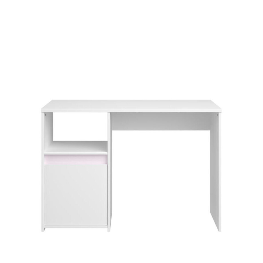 Leen Bakker - Bureau Bobby - 75x110x50 Cm - Spaanplaat - Wit Leen Bakker - Bureau Bobby - 75x110x50 Cm - Spaanplaat - Wit afbeelding 1