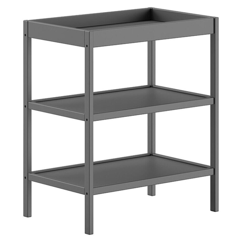 Leen Bakker - Vipack Commode Dino - 95x53x80 Cm - Antraciet - Hout - Grijs afbeelding 1