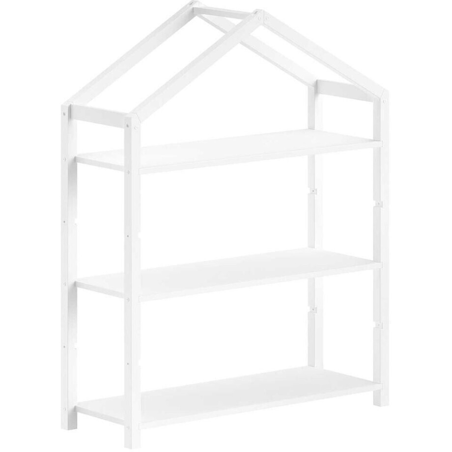 Leen Bakker - Boekenrek Dallas - 111x40x141cm - Massief Dennen - Hout - Wit Leen Bakker - Boekenrek Dallas - 111x40x141cm - Massief Dennen - Hout - Wit afbeelding 1