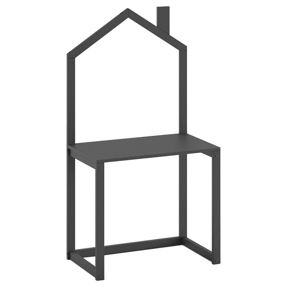 Leen Bakker - Vipack Kinderbureau Dallas - Antraciet - 151x60x81 Cm - Grenenhout - Grijs - 80.5x50x150.6 Cm Leen Bakker - Vipack Kinderbureau Dallas - Antraciet - 151x60x81 Cm - Grenenhout - Grijs - 80.5x50x150.6 Cm afbeelding 1