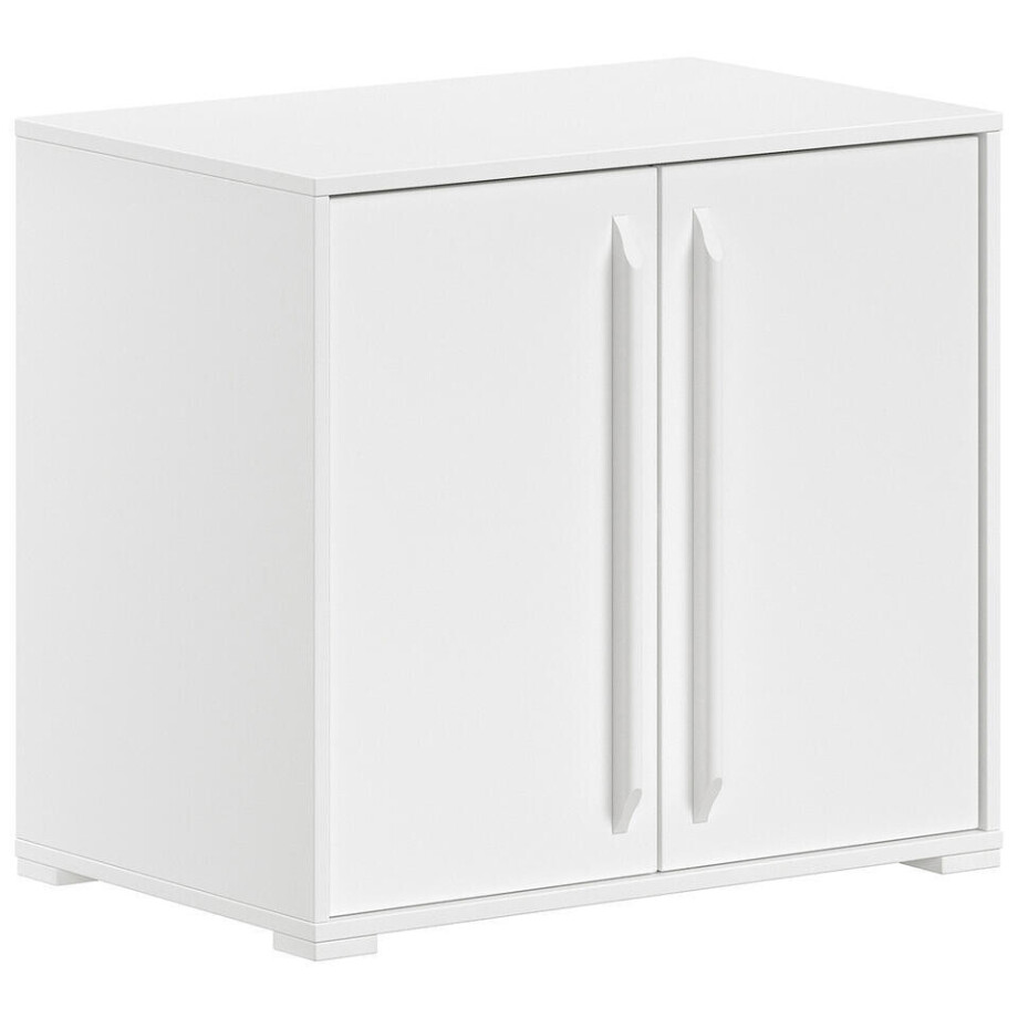 Leen Bakker - Vipack Commode Sam 2 Deuren - 62x43x68 Cm - MDF - Wit - 67.7x43x61.5 Cm Leen Bakker - Vipack Commode Sam 2 Deuren - 62x43x68 Cm - MDF - Wit - 67.7x43x61.5 Cm afbeelding 1