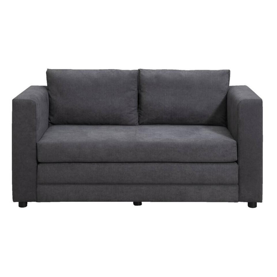 Leen Bakker - Slaapbank Sirena - Antraciet - 72x139x69 Cm - Polyester - Grijs afbeelding 1