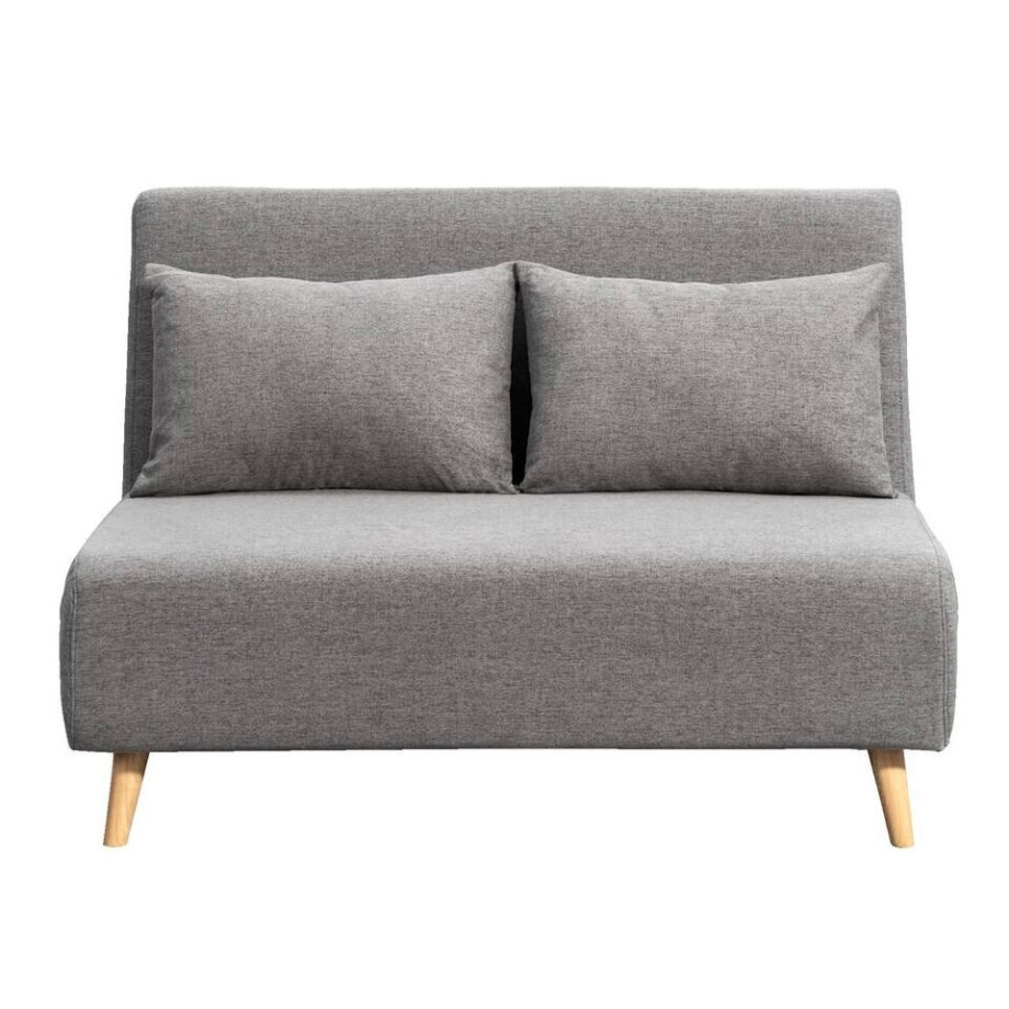 Leen Bakker - Slaapbank Luzern - 81x121x90 Cm - Stof - Grijs afbeelding 1