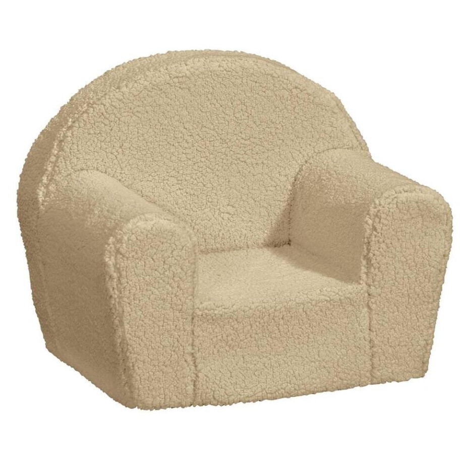 Leen Bakker - Kinderstoel Louise - - Teddy - Beige - 53x44x36 Cm afbeelding 1