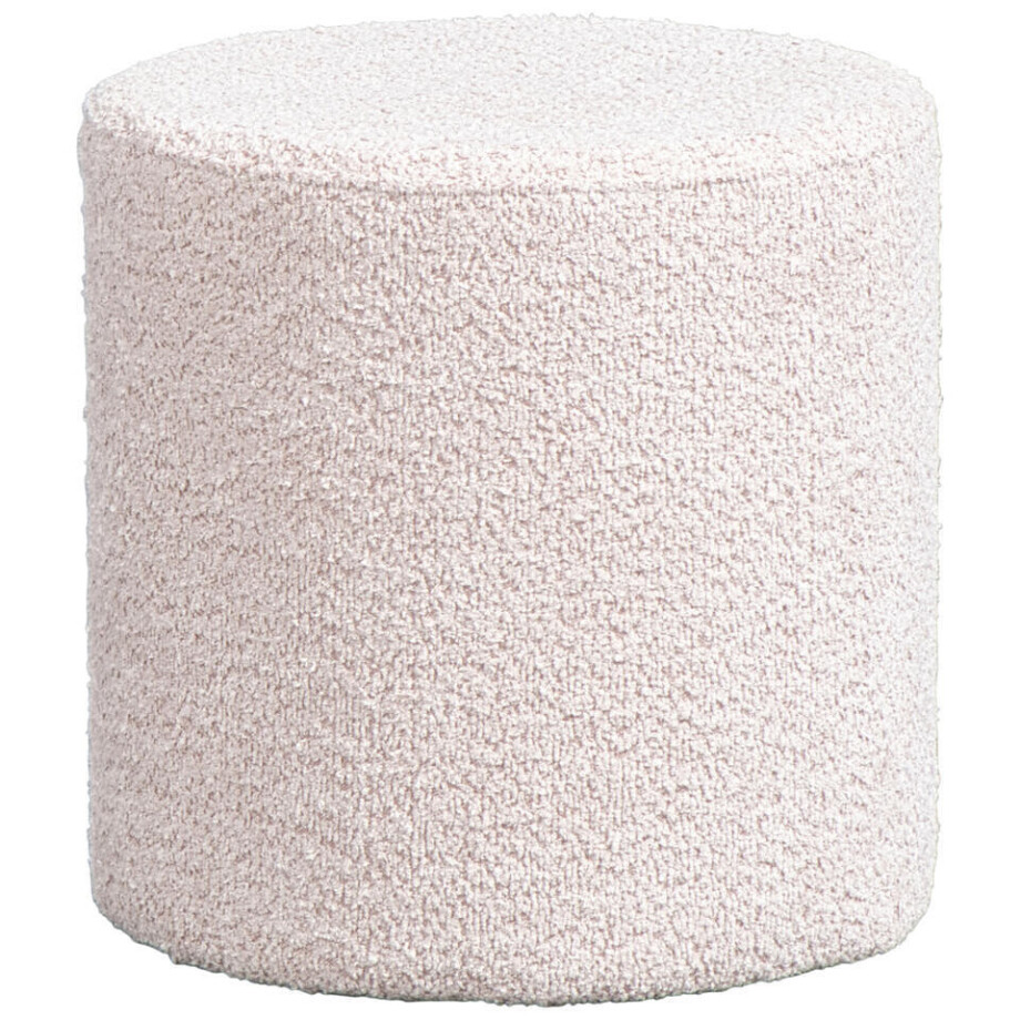 Leen Bakker - Vipack Poef Moon - 41x41 Cm - Bouclé Stof - Textiel - Roze Leen Bakker - Vipack Poef Moon - 41x41 Cm - Bouclé Stof - Textiel - Roze afbeelding 1