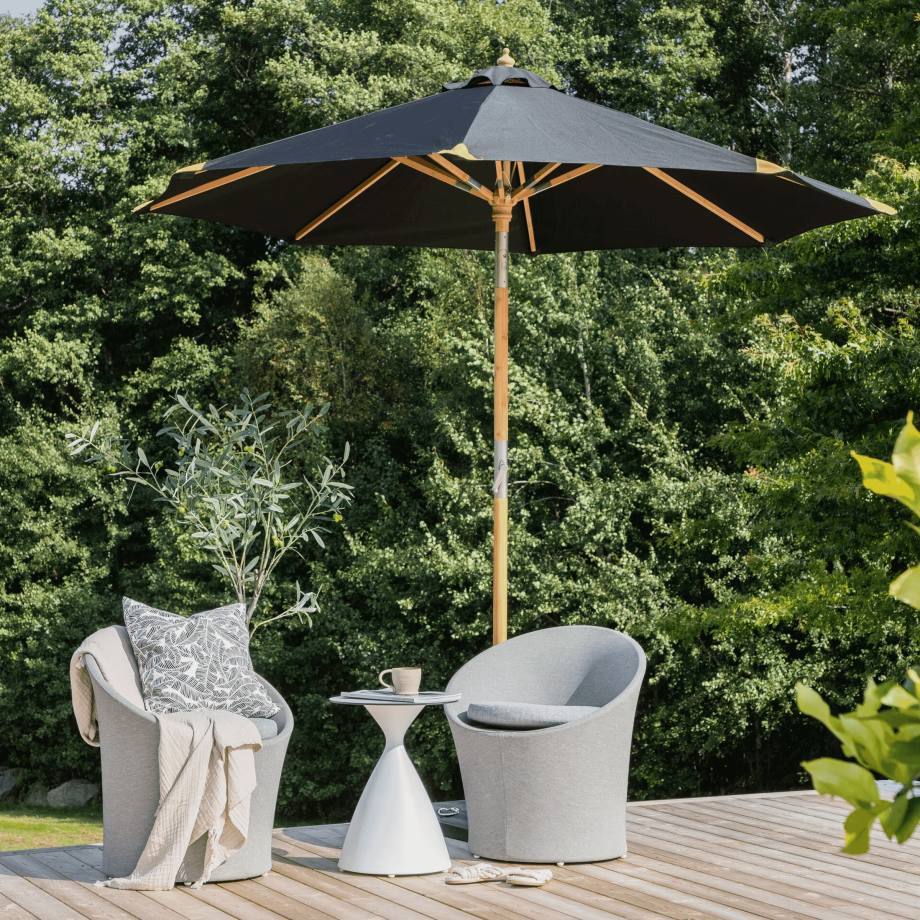 Nohr Parasol 'Genese' 270cm, kleur Zwart afbeelding 1