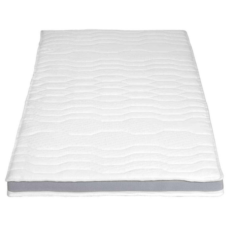Leen Bakker - Topmatras Maud - Koudschuim - 120x200x9 Cm - Polyester - Wit Leen Bakker - Topmatras Maud - Koudschuim - 120x200x9 Cm - Polyester - Wit afbeelding 1