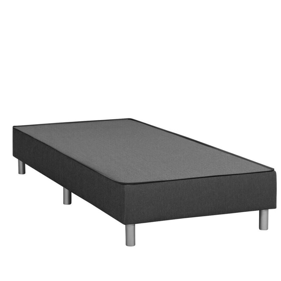 Leen Bakker - Box Alta - Donker - 90x200 Cm - Stof - Grijs Leen Bakker - Box Alta - Donker - 90x200 Cm - Stof - Grijs afbeelding 1