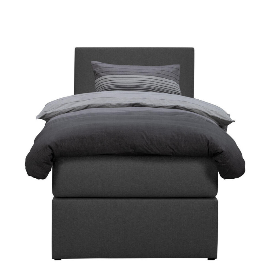 Leen Bakker - Boxcombinatie Orebro 4-delig - Antraciet - 90x200 Cm - Stof - Grijs Leen Bakker - Boxcombinatie Orebro 4-delig - Antraciet - 90x200 Cm - Stof - Grijs afbeelding 1
