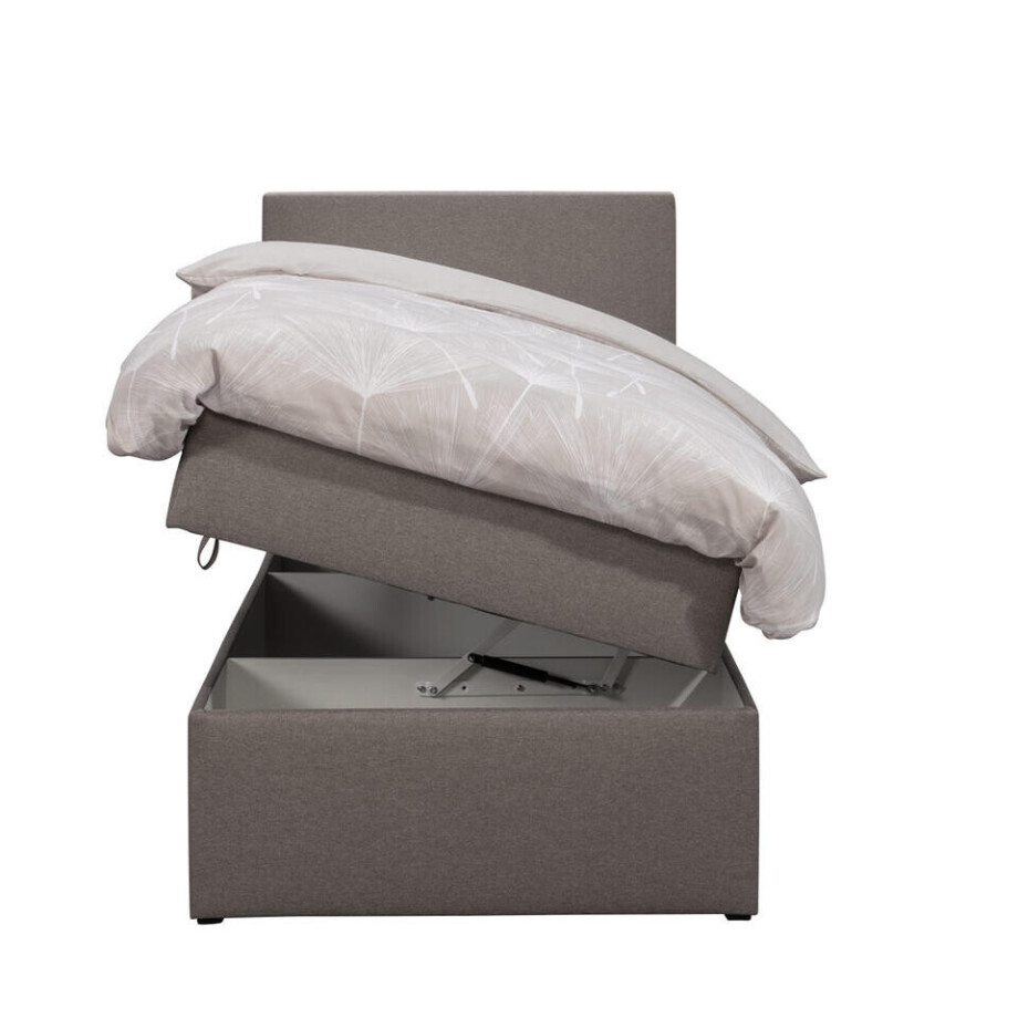 Leen Bakker - Boxcombinatie Met Opbergruimte Orebro 4-delig - 90x200 Cm - Stof - Taupe Leen Bakker - Boxcombinatie Met Opbergruimte Orebro 4-delig - 90x200 Cm - Stof - Taupe afbeelding 1