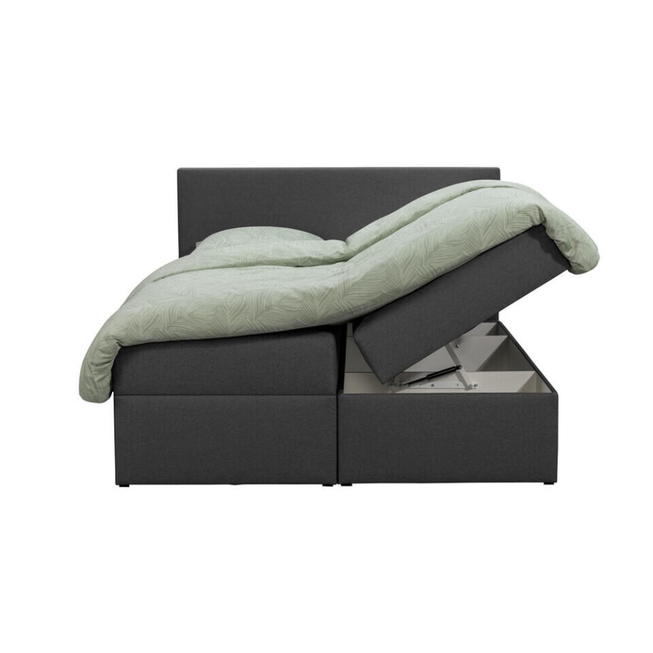 Leen Bakker - Boxcombinatie Met Opbergruimte Orebro 6-delig - Antraciet - 140x200 Cm - Stof - Grijs Leen Bakker - Boxcombinatie Met Opbergruimte Orebro 6-delig - Antraciet - 140x200 Cm - Stof - Grijs afbeelding 1