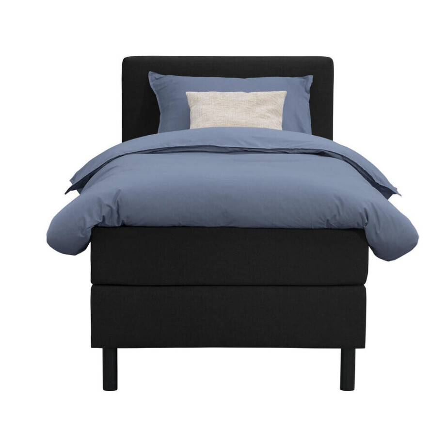 Leen Bakker - Boxcombinatie Varberg 4-delig - 90x200 Cm - Stof - Zwart afbeelding 1