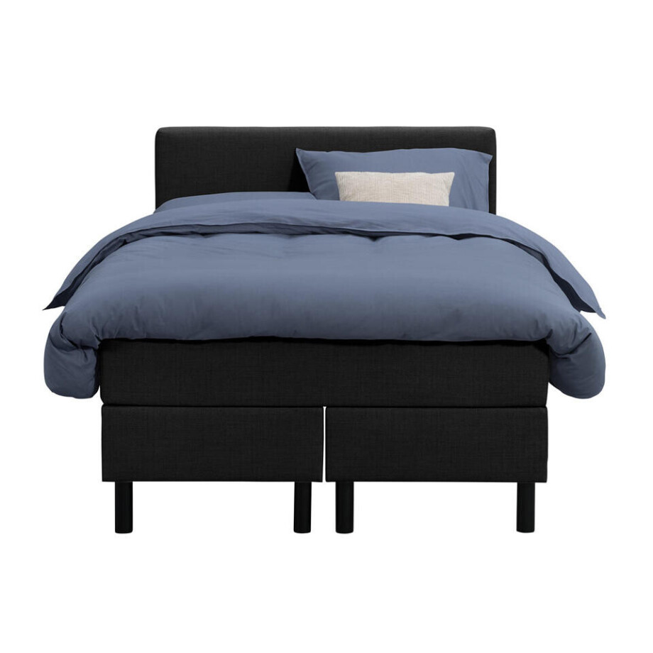 Leen Bakker - Boxcombinatie Varberg 5-delig - 120x200 Cm - Stof - Zwart Leen Bakker - Boxcombinatie Varberg 5-delig - 120x200 Cm - Stof - Zwart afbeelding 1