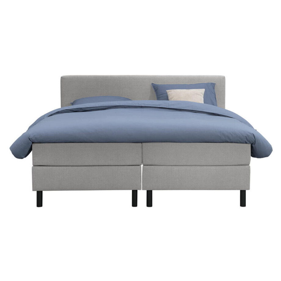 Leen Bakker - Boxcombinatie Varberg 6-delig - 180x200 Cm - Stof - Grijs Leen Bakker - Boxcombinatie Varberg 6-delig - 180x200 Cm - Stof - Grijs afbeelding 1