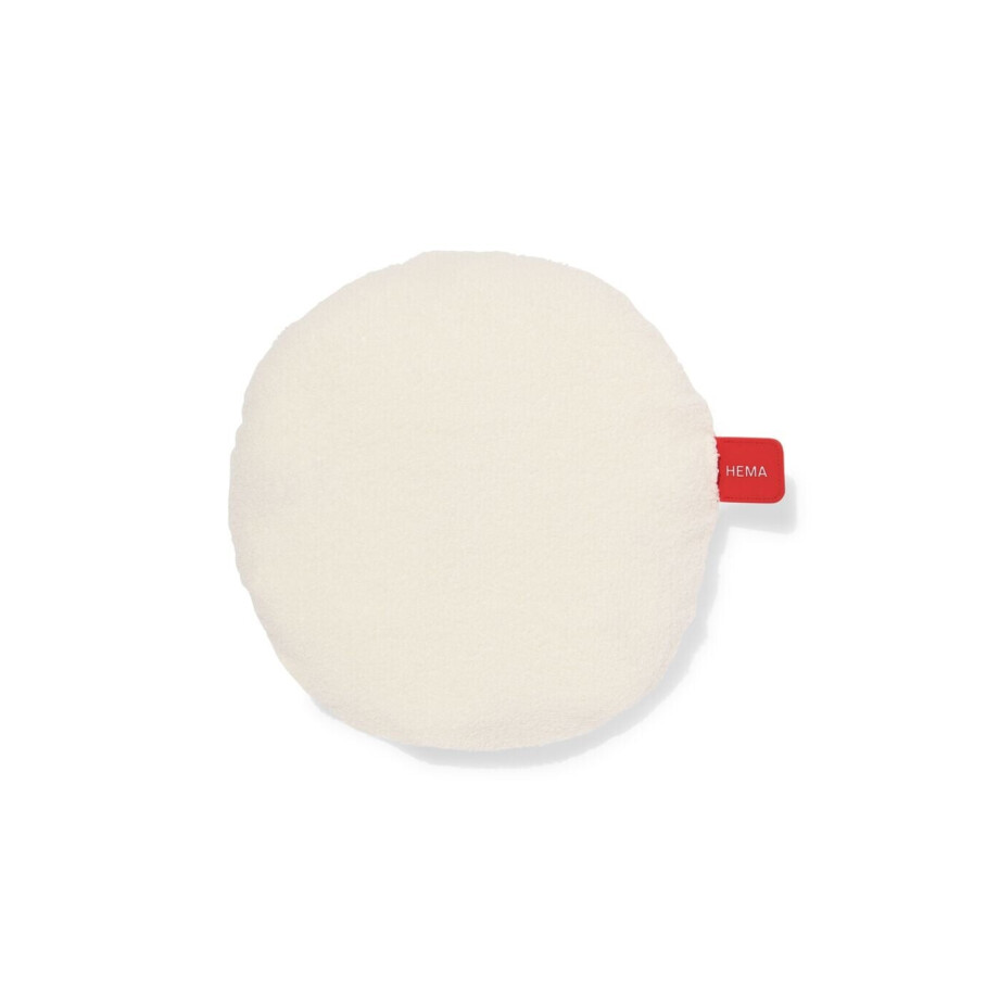 HEMA HEMA Warmtekussen ⌀40cm Teddy (ivoor) afbeelding 1