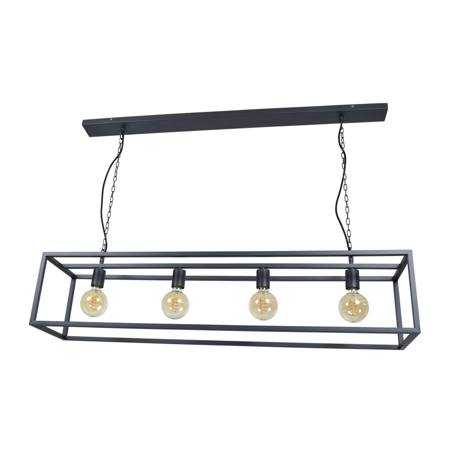 Urban Interiors hanglamp 'Frame' 4-lamps 120cm, kleur Zwart afbeelding 1