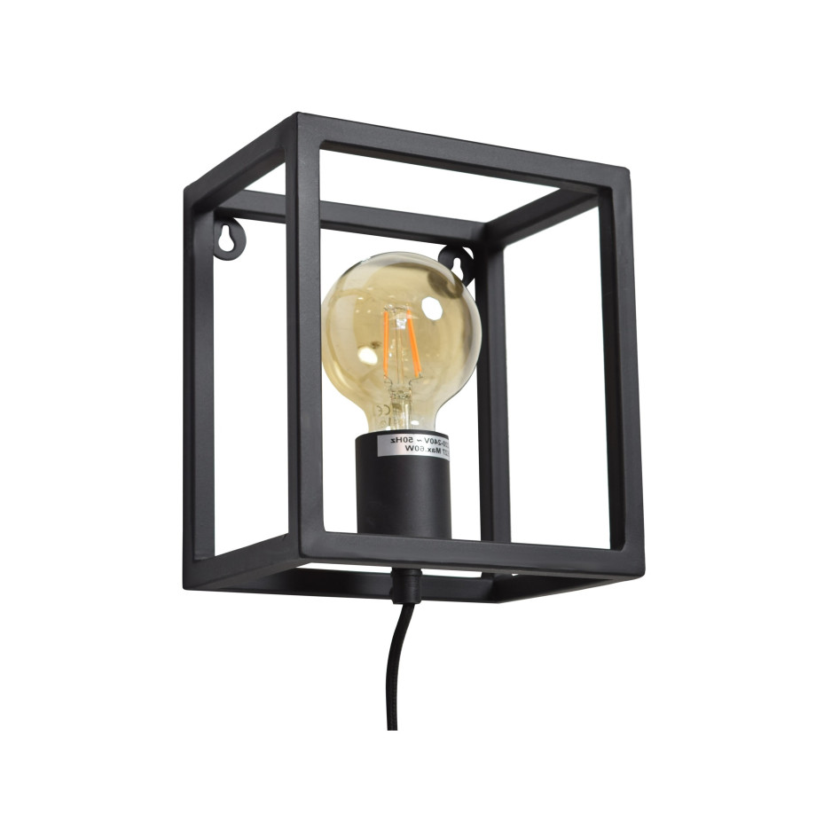 Urban Interiors Wandlamp 'Frame' kleur Mat Zwart afbeelding 1