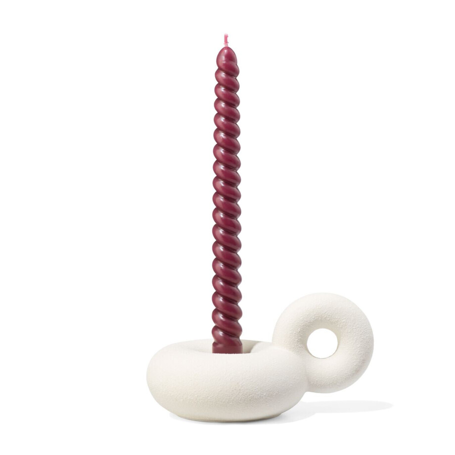 HEMA HEMA Kandelaar Donut Met Oor Wit (wit) afbeelding 1