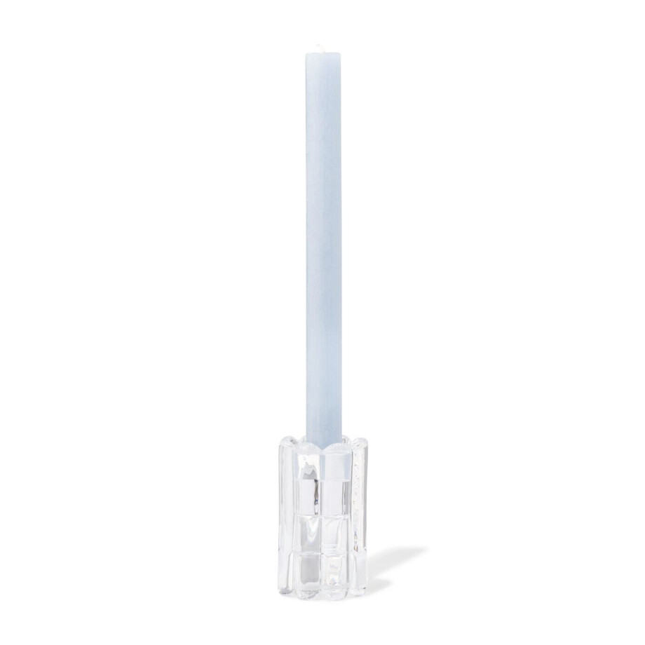 HEMA HEMA Kandelaar S Glas Ribbel Transparant (transparant) afbeelding 1