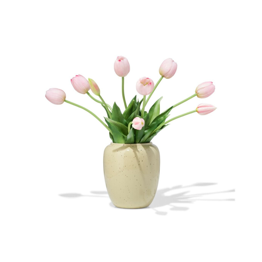 HEMA HEMA Vaas 15cm Keramiek Spikkels Groen (groen) afbeelding 1