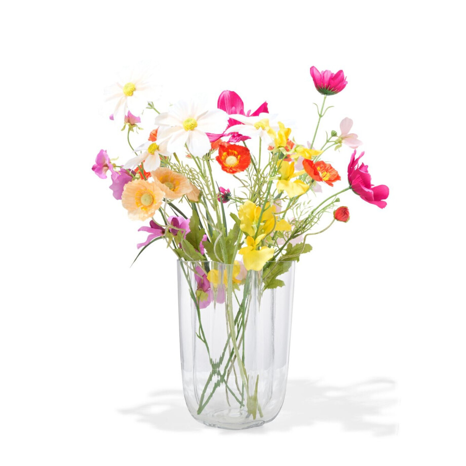 HEMA HEMA Vaas 27cm Glas Transparant (transparant) afbeelding 1