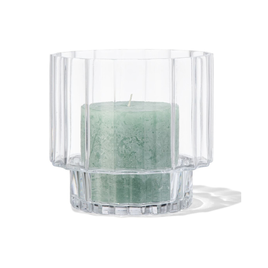 HEMA HEMA Lantaarn ⌀18x16.5cm Glas Retro (transparant) afbeelding 1