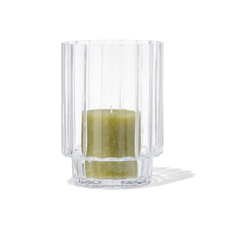 HEMA HEMA Lantaarn ⌀11.5x15cm Glas Retro (transparant) afbeelding 1