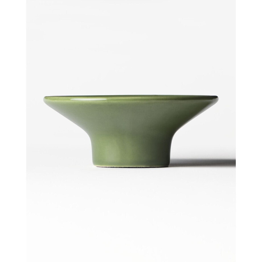 HEMA HEMA Kandelaar ⌀12x6.5cm Zwier Keramiek Groen (groen) HEMA HEMA Kandelaar ⌀12x6.5cm Zwier Keramiek Groen (groen) afbeelding 1
