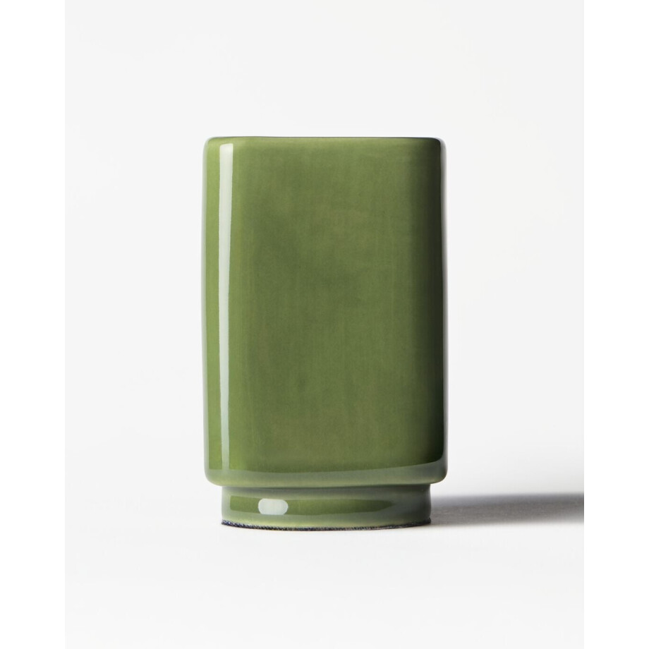 HEMA HEMA Kandelaar ⌀4.5x8.5cm Kub Keramiek Groen (groen) afbeelding 1