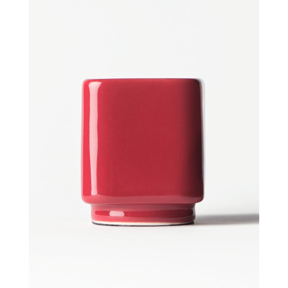 HEMA HEMA Kandelaar ⌀5x5cm Kub Keramiek Rood (rood) HEMA HEMA Kandelaar ⌀5x5cm Kub Keramiek Rood (rood) afbeelding 1