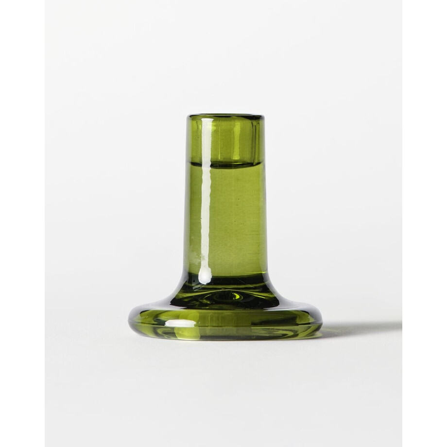 HEMA HEMA Kandelaar ⌀5x12cm Bink Glas Groen (groen) afbeelding 1