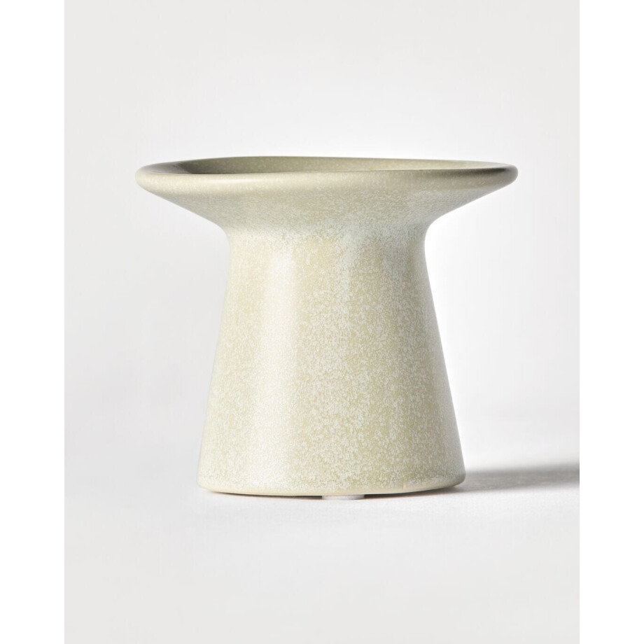HEMA HEMA Kaarsplateau ⌀10x11cm Zwier Keramiek Wit (wit) HEMA HEMA Kaarsplateau ⌀10x11cm Zwier Keramiek Wit (wit) afbeelding 1