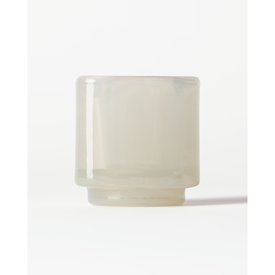 HEMA HEMA Theelichthouder ⌀7x7cm Kub Glas Wit (white wash) HEMA HEMA Theelichthouder ⌀7x7cm Kub Glas Wit (white wash) afbeelding 1