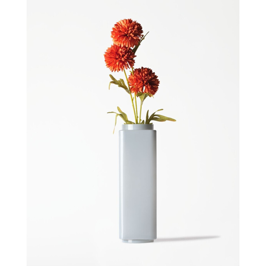 HEMA HEMA Vaas ⌀9x28.5cm Kub Glas Blauw (blauw) afbeelding 1