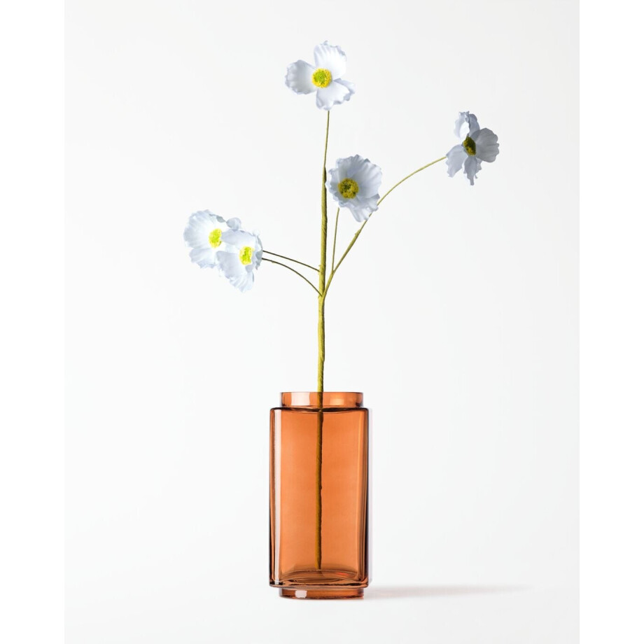 HEMA HEMA Vaas ⌀9x18cm Kub Glas Oranje (oranje) HEMA HEMA Vaas ⌀9x18cm Kub Glas Oranje (oranje) afbeelding 1