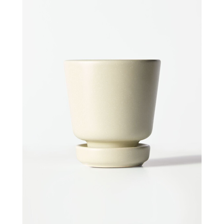 HEMA HEMA Bloempot ⌀8x8cm Keramiek Wit (wit) afbeelding 1
