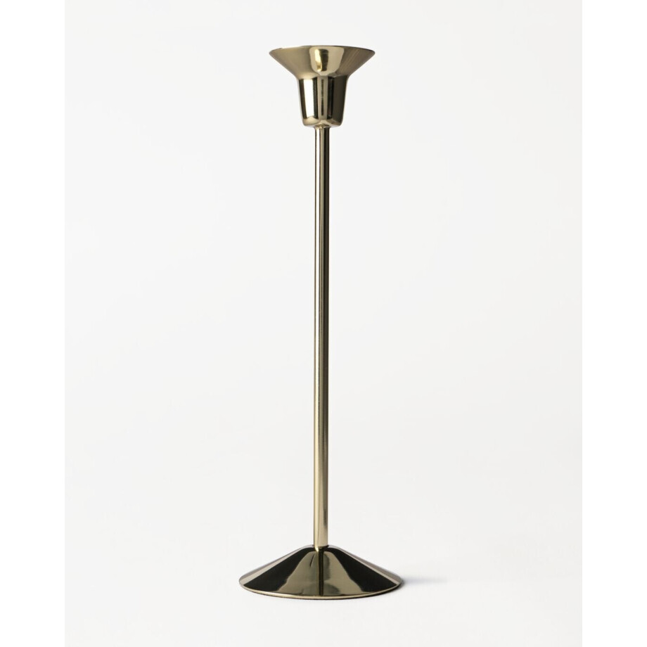 HEMA HEMA Kandelaar ⌀25x7.5cm Zwier Metaal Goud (goud) afbeelding 1