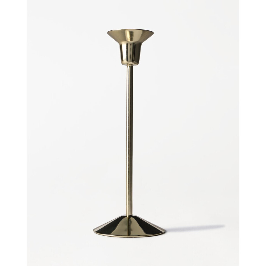 HEMA HEMA Kandelaar ⌀21x7.5cm Zwier Metaal Goud (goud) afbeelding 1