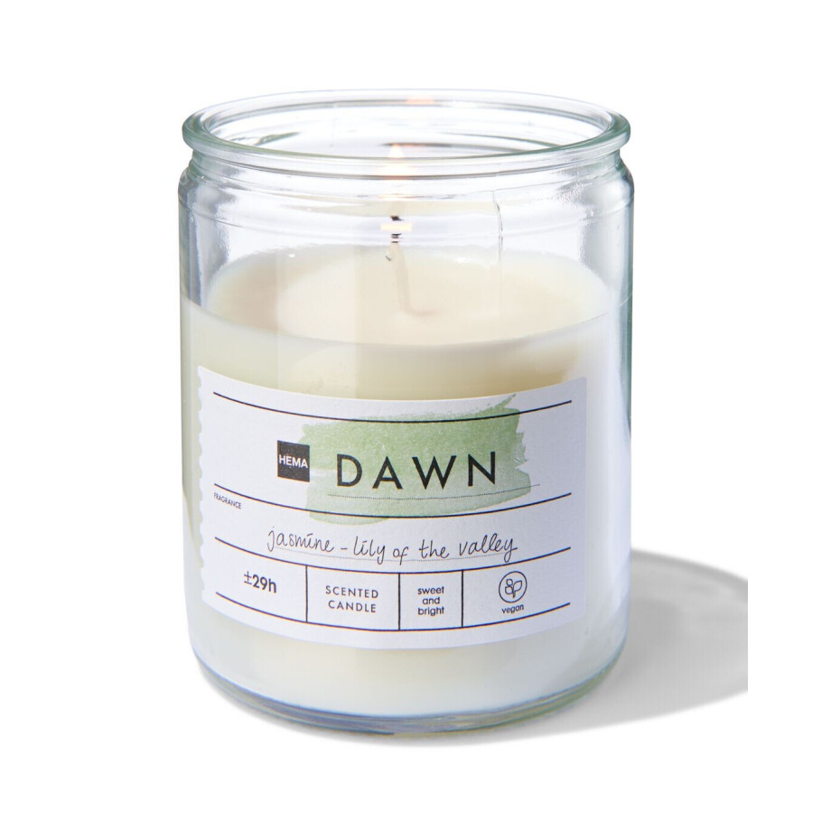 HEMA HEMA Geurkaars In Glas Ø6.5 Dawn (wit) afbeelding 1