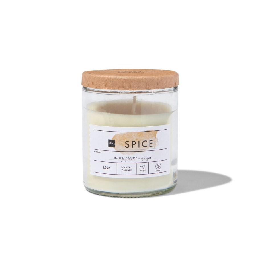 HEMA HEMA Geurkaars In Glas Ø6.5 Spice (wit) afbeelding 1