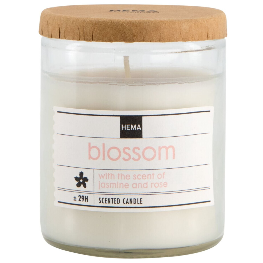 HEMA HEMA Geurkaars In Glas Ø6.5 Blossom (wit) afbeelding 1