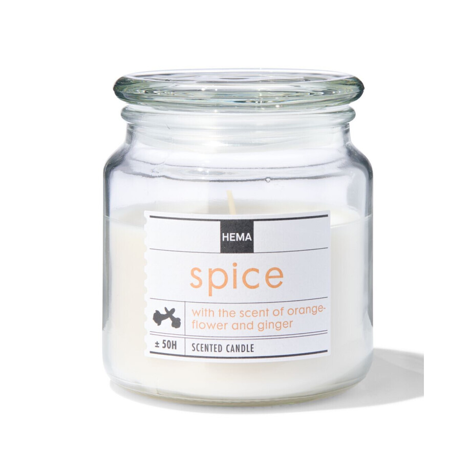 HEMA HEMA Geurkaars In Glazen Pot Ø10x11 Spice HEMA HEMA Geurkaars In Glazen Pot Ø10x11 Spice afbeelding