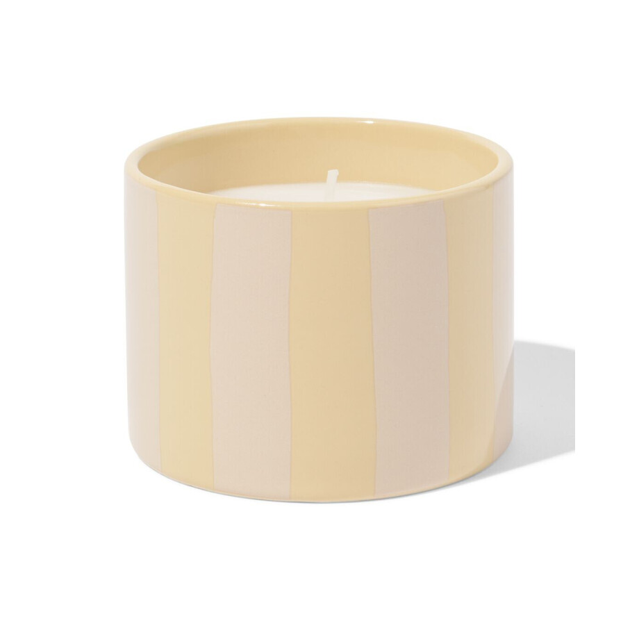 HEMA HEMA Geurkaars ⌀8x6.4cm Lavendel-roos (naturel) afbeelding 1