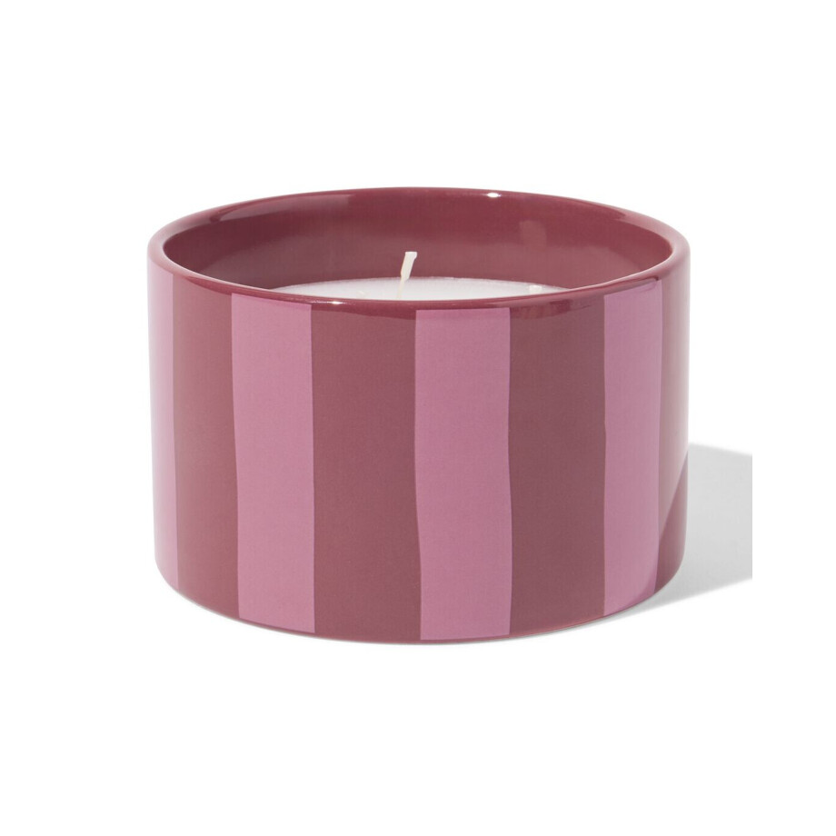 HEMA HEMA Geurkaars ⌀11x7cm Keramiek Lavendel-roos (donkerrood) HEMA HEMA Geurkaars ⌀11x7cm Keramiek Lavendel-roos (donkerrood) afbeelding 1