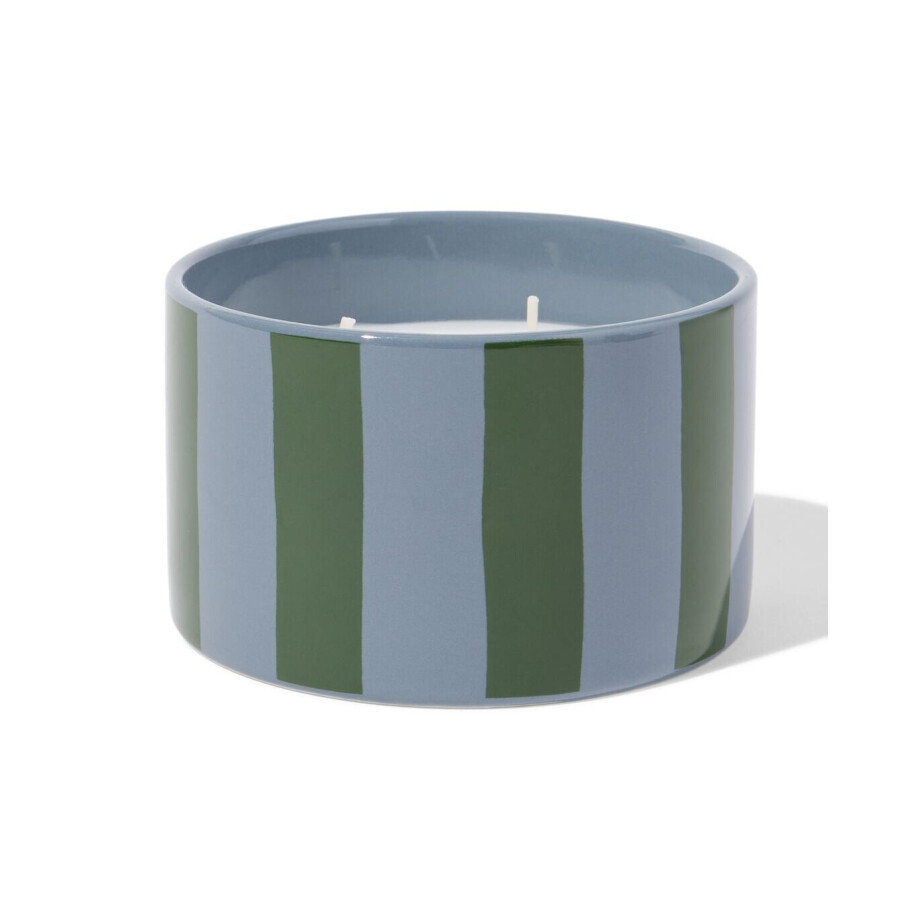 HEMA HEMA Geurkaars ⌀11x7cm Keramiek Sinaasappel-cederhout (groen) afbeelding 1