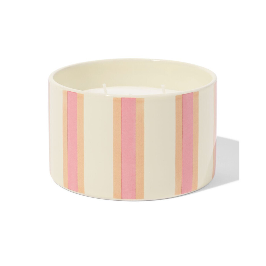 HEMA HEMA Geurkaars ⌀11x7cm Keramiek Tompouce (roze) HEMA HEMA Geurkaars ⌀11x7cm Keramiek Tompouce (roze) afbeelding 1