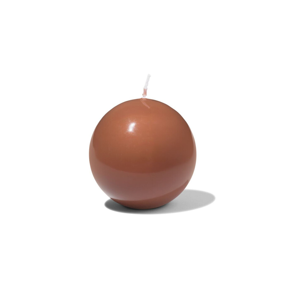 HEMA HEMA Bolkaars ⌀7x7cm Glas Bruin (bruin) afbeelding 1