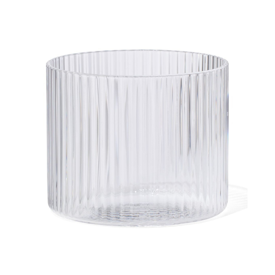 HEMA HEMA Glas Voor Geurkaars ⌀10x8.5cm Ribbel Transparant (transparant) HEMA HEMA Glas Voor Geurkaars ⌀10x8.5cm Ribbel Transparant (transparant) afbeelding 1