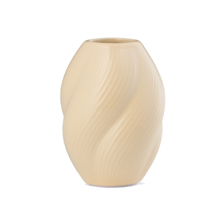 HEMA HEMA Vaas Voor Geurstokjes ⌀7x10cm Keramiek Twist Naturel (naturel) afbeelding 1