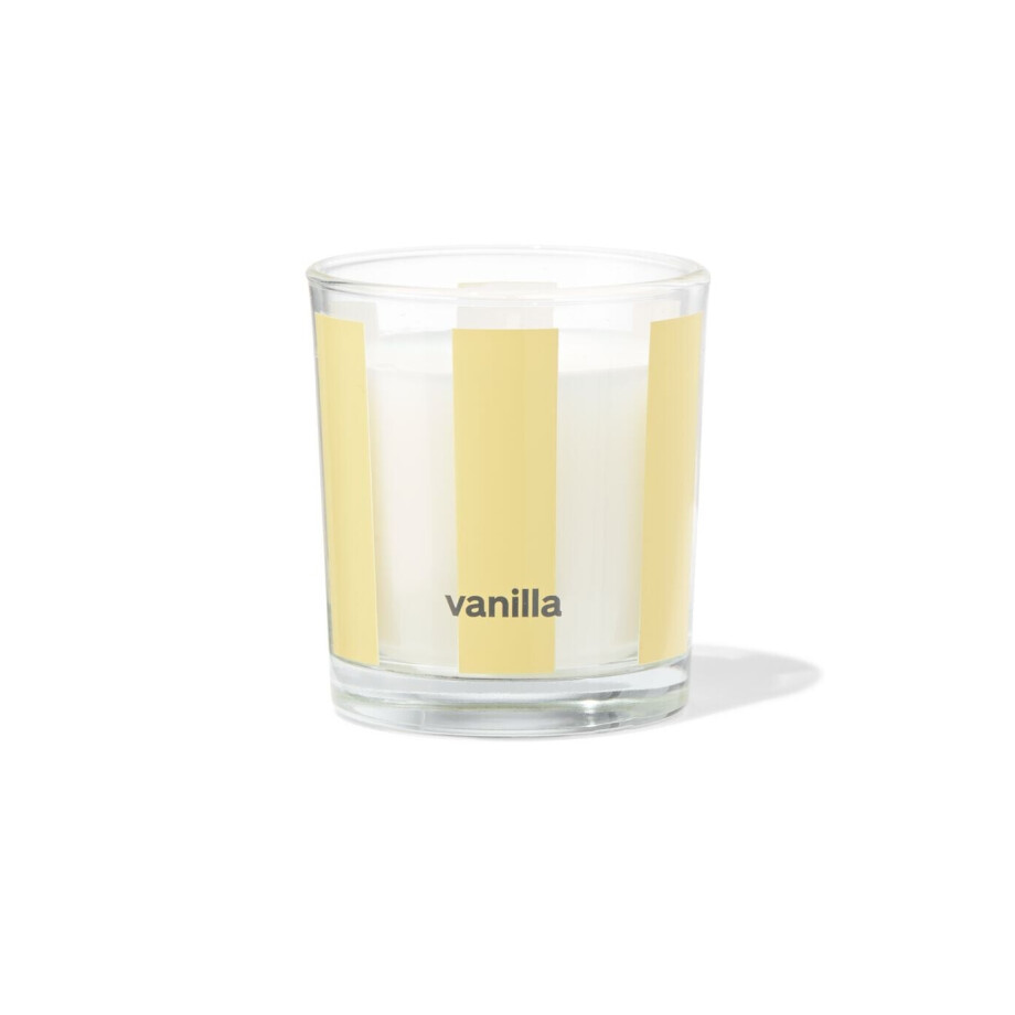 HEMA HEMA Geurkaars In Glas ⌀7x8cm Vanille (lichtgeel) afbeelding 1